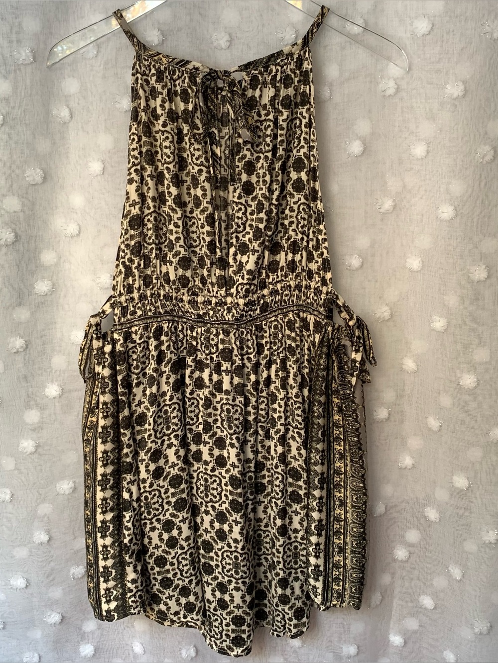 Free People Printed Midsummers Day Halter Mini Dress or Top - Picture 11 of 15